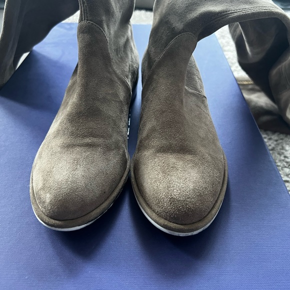 Stuart Weitzman Taupe Zipper Over Knee Boots - Picture 7 of 7
